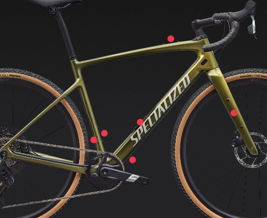 Specialized Diverge - montážne body na tašky a bikepacking doplnky